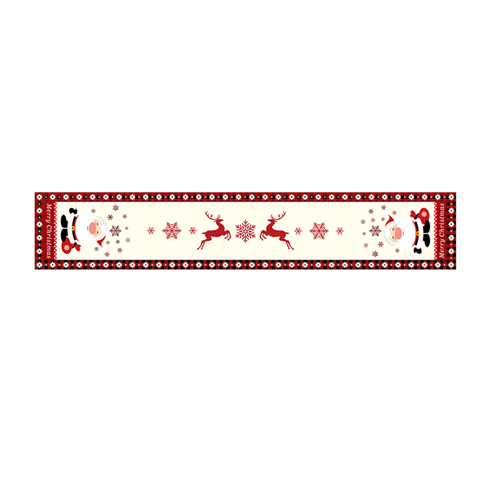Linen Table Runner - お祝いのクリスマスのテーブルランナーは、休日のテーブルセッティングにスタイリッシュなアクセントを添え、お祭りの雰囲気と温かさをプラスします。