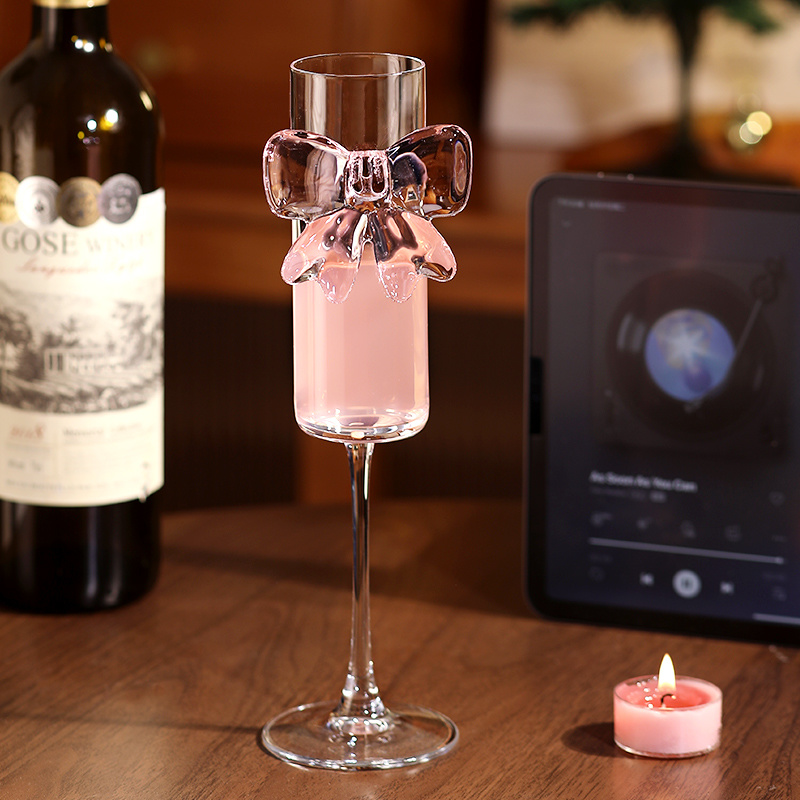 リボン付きシャンパングラス、ウェディング、Y2K風、キュート - Home Decor Y2K のレビューと価格