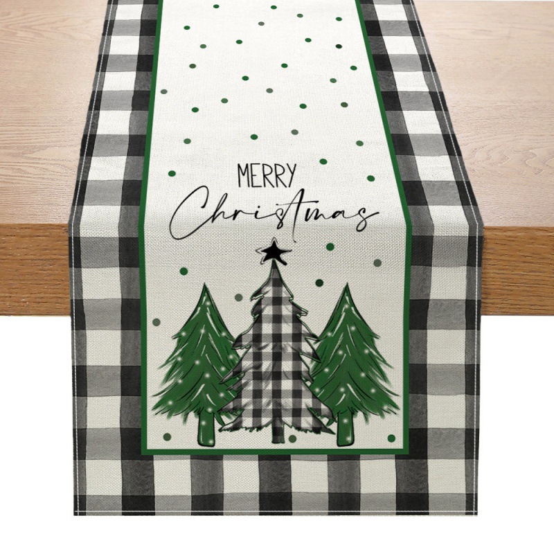 クリスマスのテーブルランナー,ディナーテーブルマット,テーブ - Linen Table Runner のレビューと価格