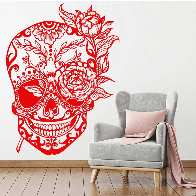 死者の日をテーマにしたシュガースカルの壁デカール、シュガース - Home Decor Y2K のレビューと価格